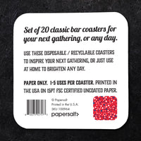 Red White and Blue Stars Paper Coaster Set