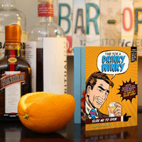 Time for a Drink-a-Doodle Doo! - Classic Cocktail Recipe Jumbo Note Cards