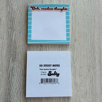 Ooh, Random Thoughts Sticky Notes (3x3" Post It's with 50 Sheets)