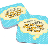 Love is Spending Your Entire Life With Someone... Paper Coaster Set