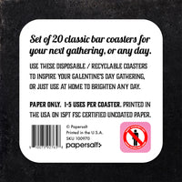 Ladies Celebrating Ladies! Galentine's Day Paper Coaster Set