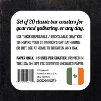 Irish Flag and Clover St. Patrick's Day Coaster Set