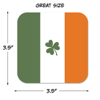 Irish Flag and Clover St. Patrick's Day Coaster Set