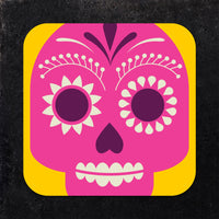Day of the Dead Skulls Assorted Paper Coaster Set