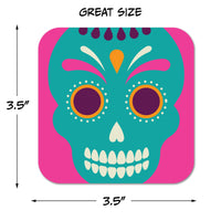 Day of the Dead Skulls Assorted Paper Coaster Set