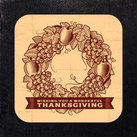Wishing You a Wonderful Thanksgiving Paper Coaster Set