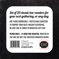 9 P.M. is the New Midnight! New Year's Coaster Set