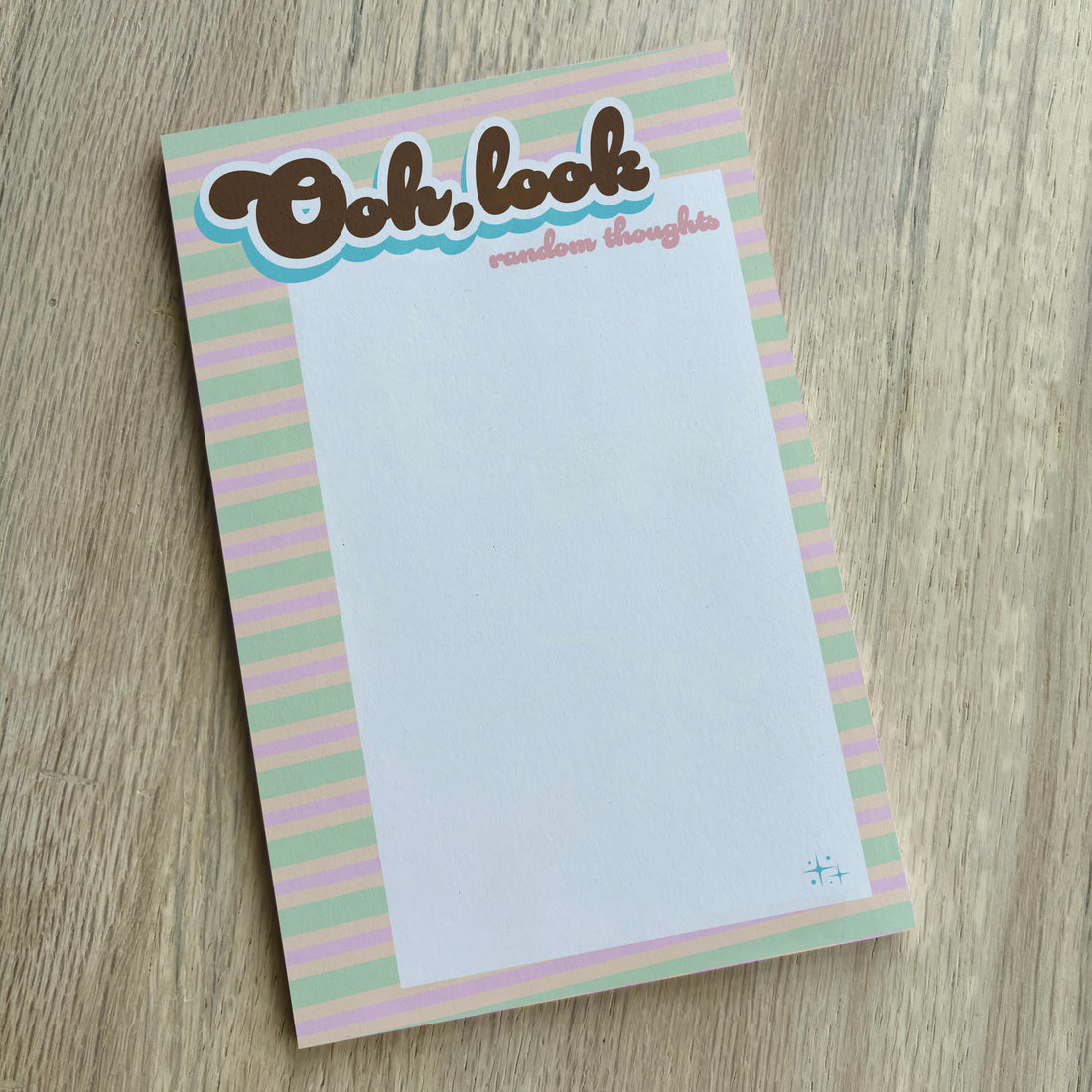 Cute Oversized Tearaway Notepad - Ooh Look, Random Thoughts