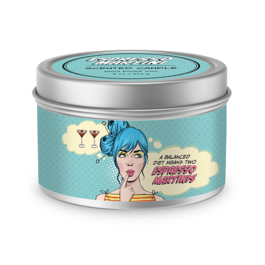 Espresso Martini Handpoured Soy Tin Candle, 8oz
