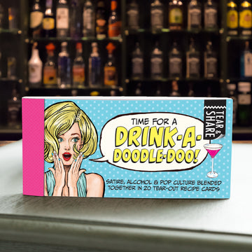 Time for a Drink-a-Doodle Doo! - Classic Cocktail Recipe Note Cards