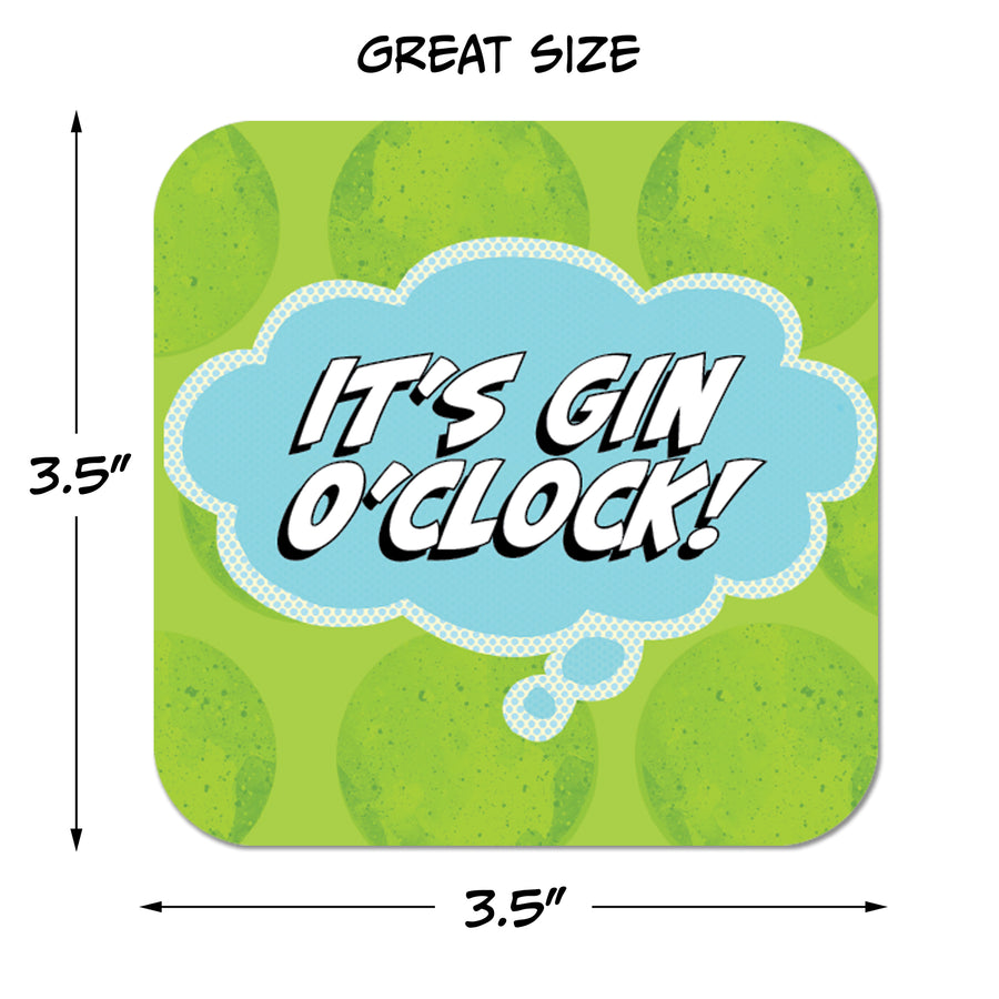It's Gin O'Clock Paper Coaster Set