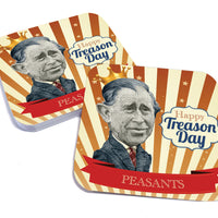 Happy Treason Day Peasants, 4th of July Coaster Set